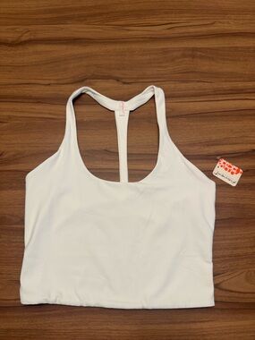 Free People White Racerback Tank Top